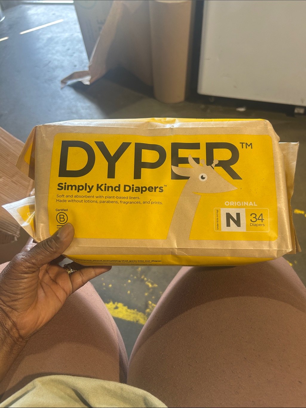 Dyper Simply Kind Original Newborn Diapers  Yellow 34 Ct